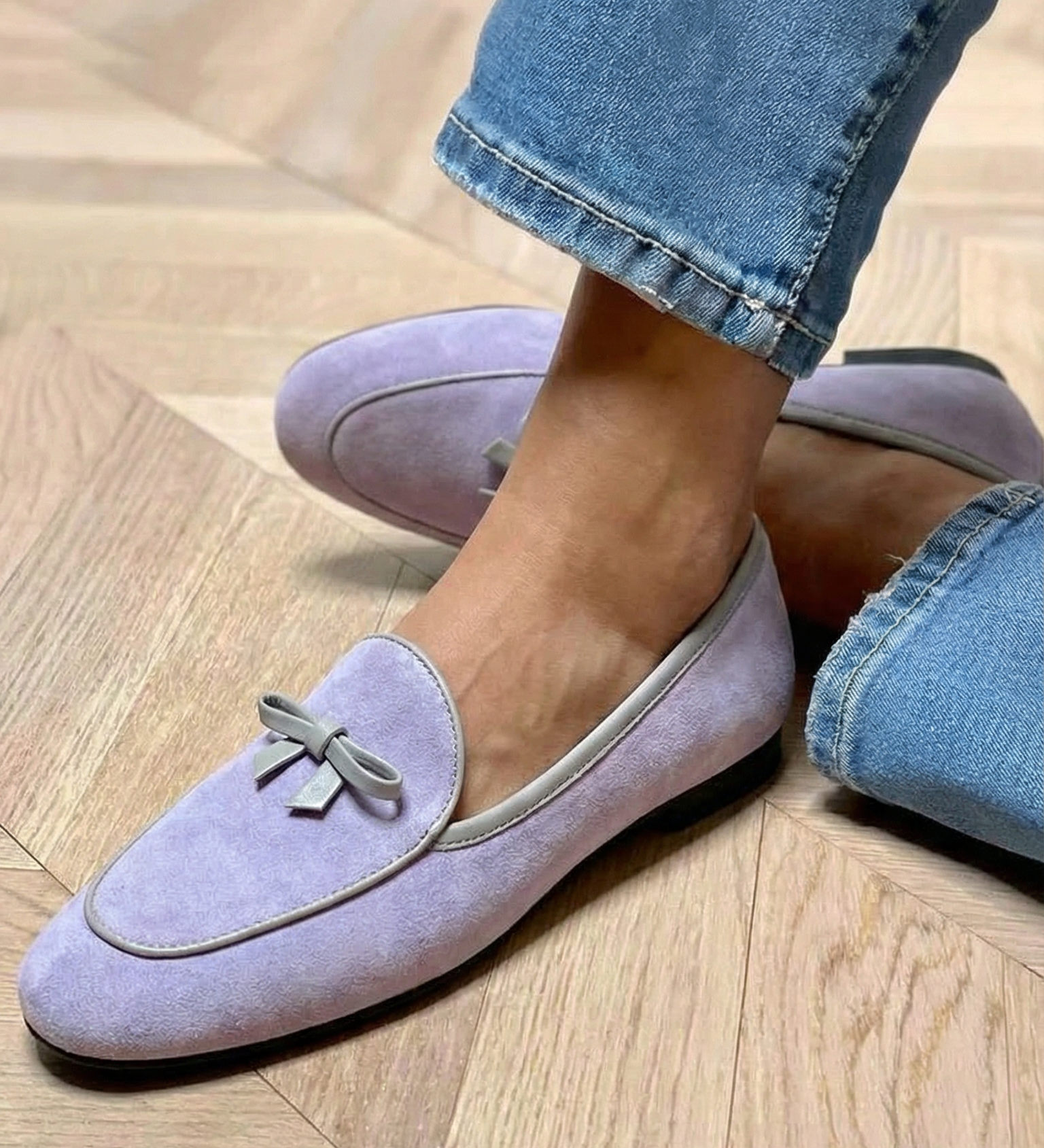 Faunia - Chaussure Plate Élégante avec Nœud