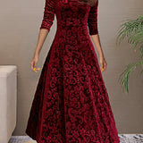 Sandrine | Robe d'Élégance en Velours pour les Fêtes