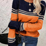 Herminette - Pull Orange Élégant Style Moderne pour l'Hiver