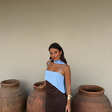 Blankenberge | Robe Marron et Bleu