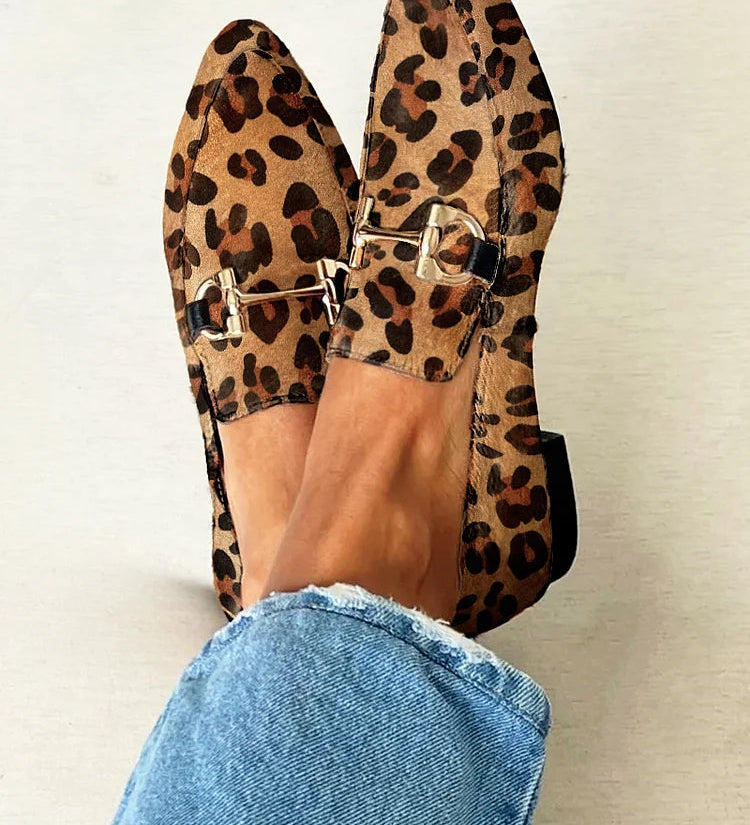 Corinne - Mocassins Élégants Léopard