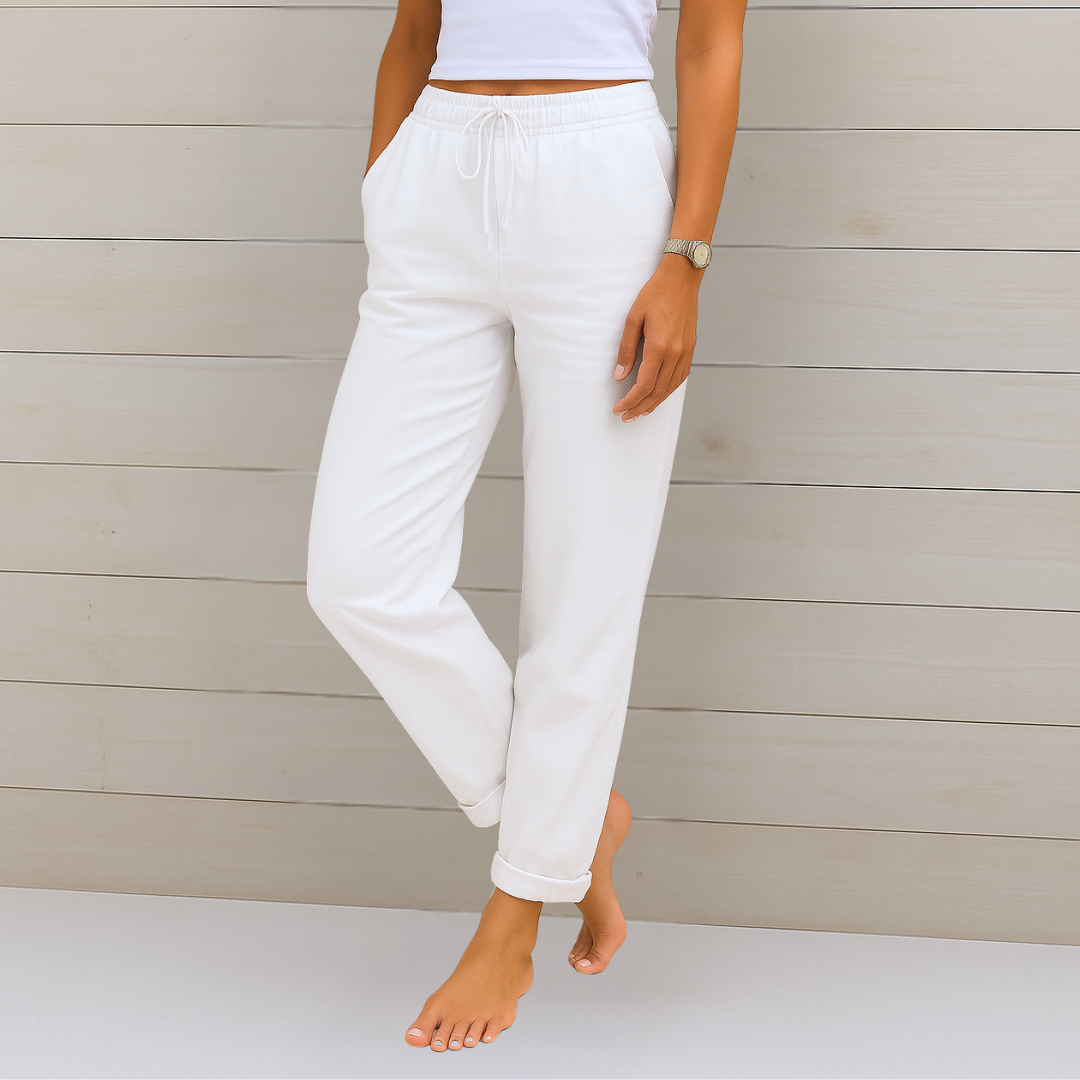 Mai | Pantalon en lin élastique premium pour femmes