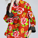 Jocelyne - Manteau à col montant de style chinois