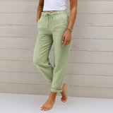 Mai | Pantalon en lin élastique premium pour femmes