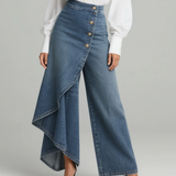 Maëlys | Pantalon en denim à nouer