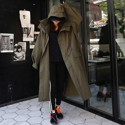 Blandine | Parka oversized pour femme avec capuche extra-large et cordon ajustable à la taille