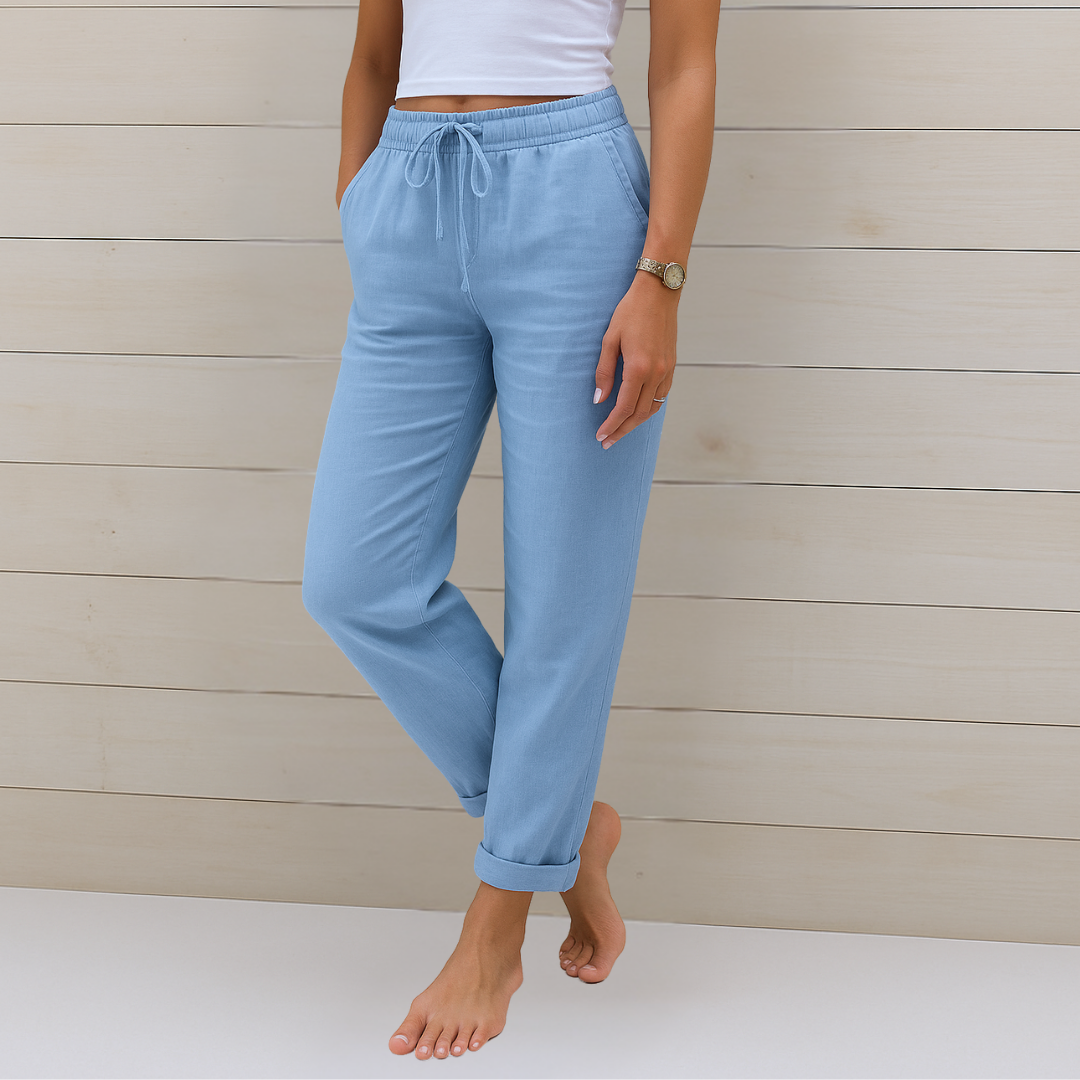 Mai | Pantalon en lin élastique premium pour femmes