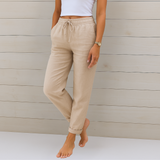 Mai | Pantalon en lin élastique premium pour femmes