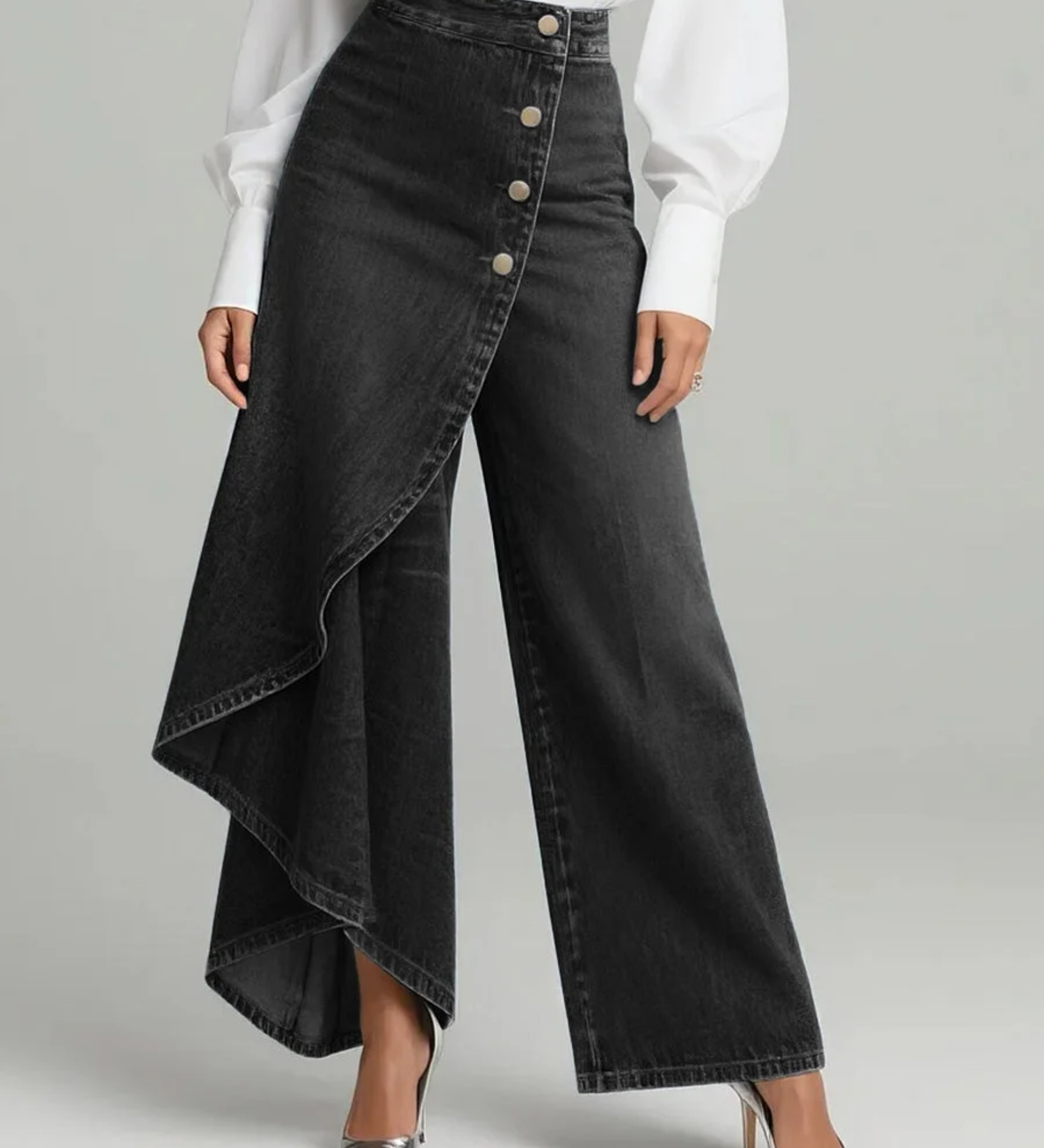 Maëlys | Pantalon en denim à nouer