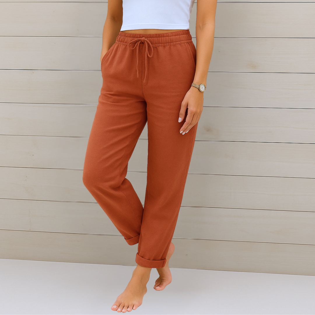 Mai | Pantalon en lin élastique premium pour femmes