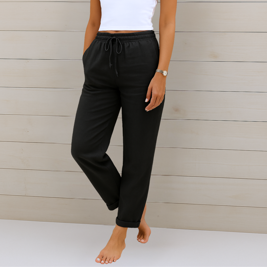Mai | Pantalon en lin élastique premium pour femmes