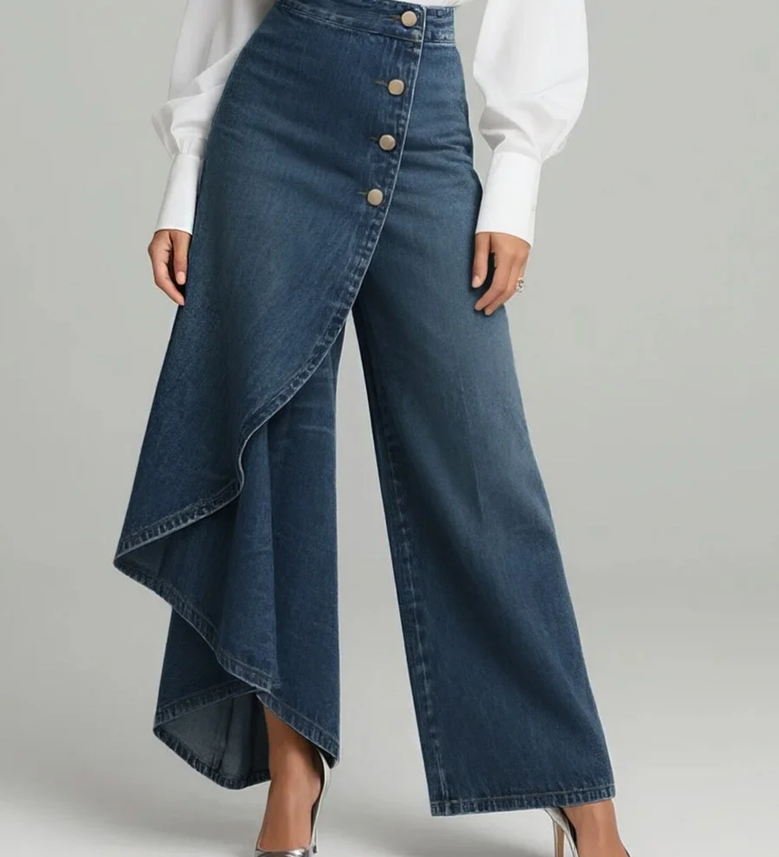 Maëlys | Pantalon en denim à nouer