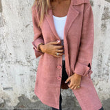Renée - Manteau long décontracté avec revers