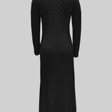 Sarah | Robe Maxi en Tricot Câblé Confortable