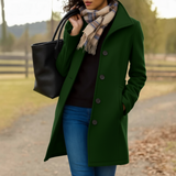 Jeannine - Manteau classique de longueur moyenne avec boutons