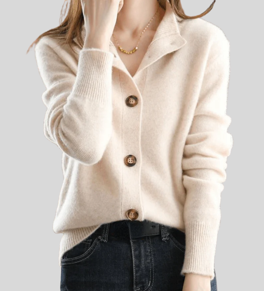 Stéphanie | Cardigan en Cachemire Style Rétro