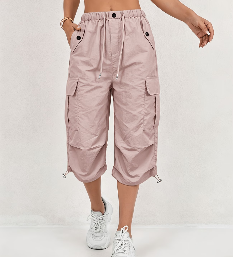 Sanne | Pantalon cargo trois-quarts confortable