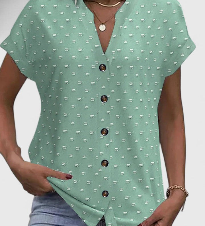 Élodie | Chemise V Neck Confortable