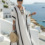 Elvienne - Robe Maxi Bicolore à Rayures