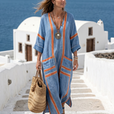 Avenor - Robe Midi d'Été à Décolleté en V
