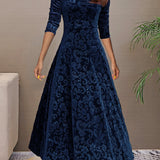 Sandrine | Robe d'Élégance en Velours pour les Fêtes