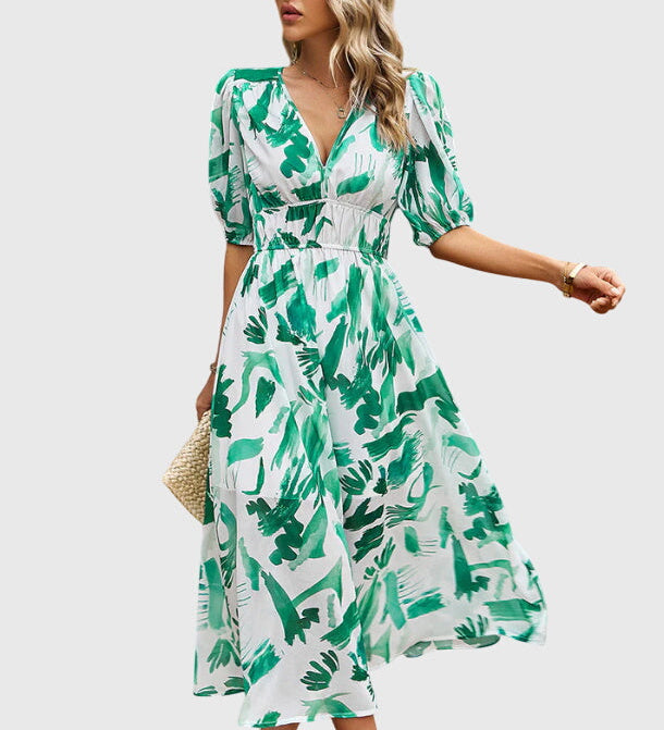 Merlin | Robe Midi Florale Flatteuse