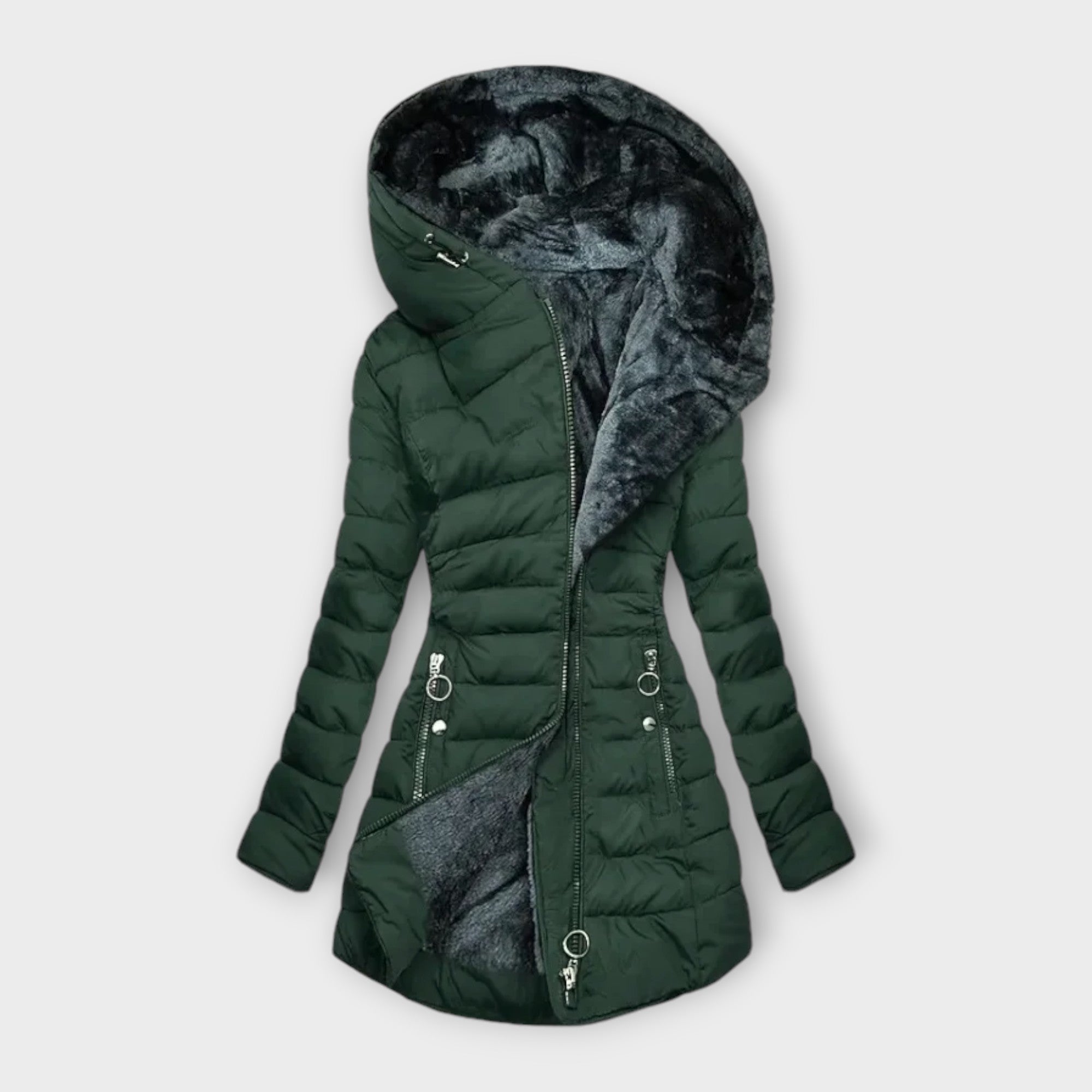 Naomie - Manteau douillet avec doublure en fourrure