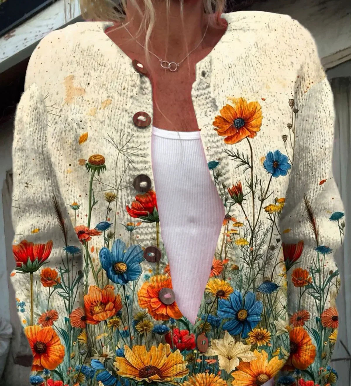 Paulette | Cardigan Tricot Vintage pour Femmes