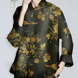 Jocelyne - Manteau à col montant de style chinois