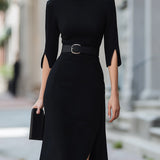 Julie | Robe Midi Noire