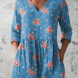 Mélanie | Longue Blouse avec Décolleté en V