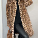 Leia - Manteau Long Léopard