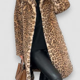 Leia - Manteau Long Léopard