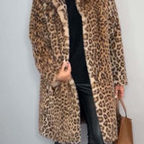 Leia - Manteau Long Léopard