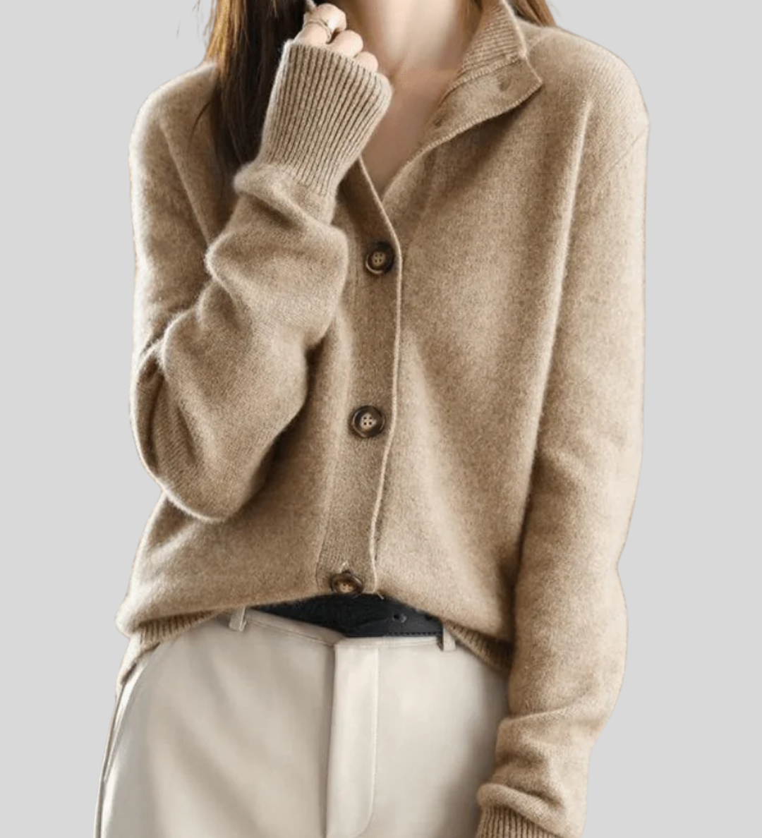 Stéphanie | Cardigan en Cachemire Style Rétro