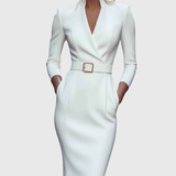 Camille | La Robe Maxi Power Ceinturée