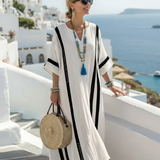 Elvienne - Robe Maxi Bicolore à Rayures