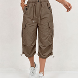 Sanne | Pantalon cargo trois-quarts confortable