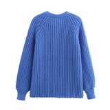 Éliette - Cardigan Tricot Bleu pour un Style Sans Effort