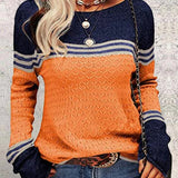 Herminette - Pull Orange Élégant Style Moderne pour l'Hiver
