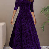 Sandrine | Robe d'Élégance en Velours pour les Fêtes
