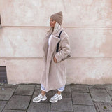 Sylviane - manteau long en peluche d'ours