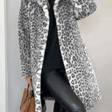 Leia - Manteau Long Léopard