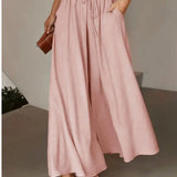 Pantalon large avec taille élastique