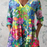 Maelle | Longue Blouse avec Décolleté en V