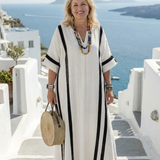 Elvienne - Robe Maxi Bicolore à Rayures