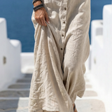 Marune - Maxi Robe à Capuche avec Boutons