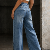 Mia | Jean à taille haute avec fente