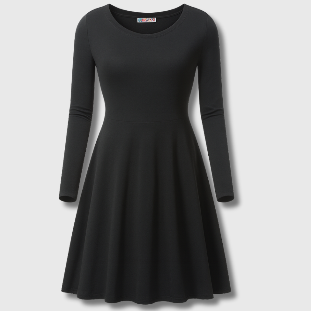 Julie | Robe classique à manches longues évasée