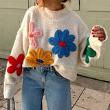 Loanne - Pull Floral Élégant